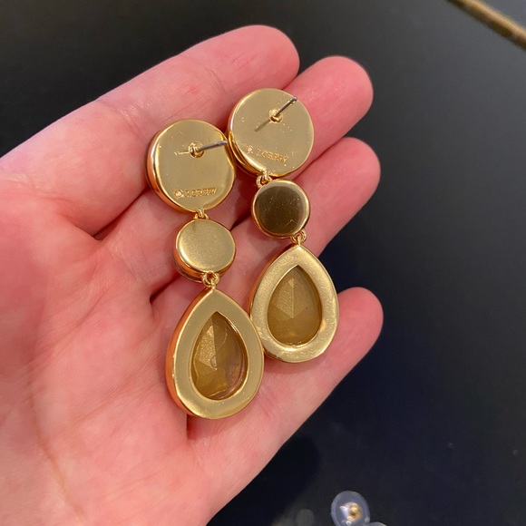 NWT J. Crew triple stone drop statement earrings - Picture 15 of 16